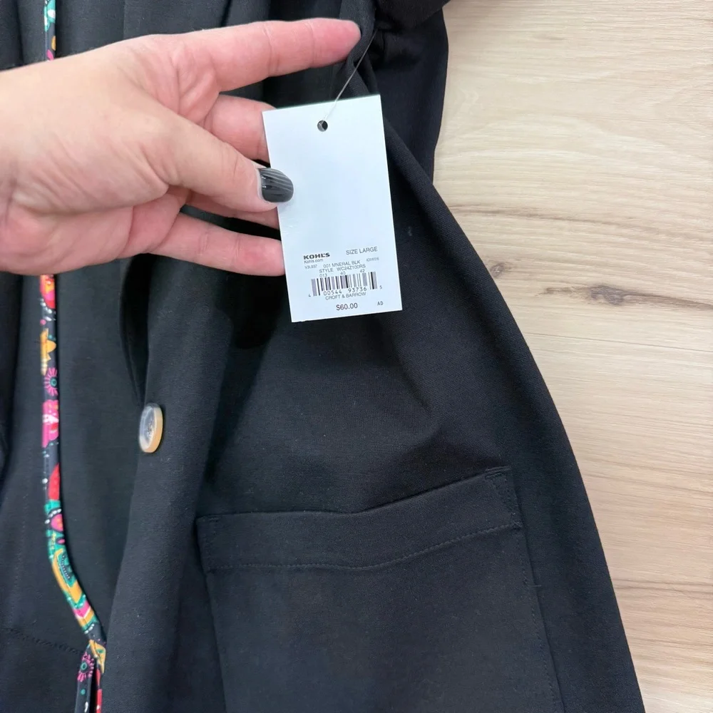 Croft & Barrow Women's Blazers - Black, Navy, Tan - Picture 3 of 7